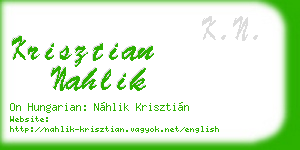 krisztian nahlik business card